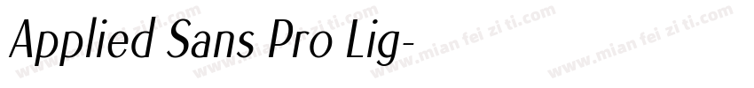 Applied Sans Pro Lig字体转换